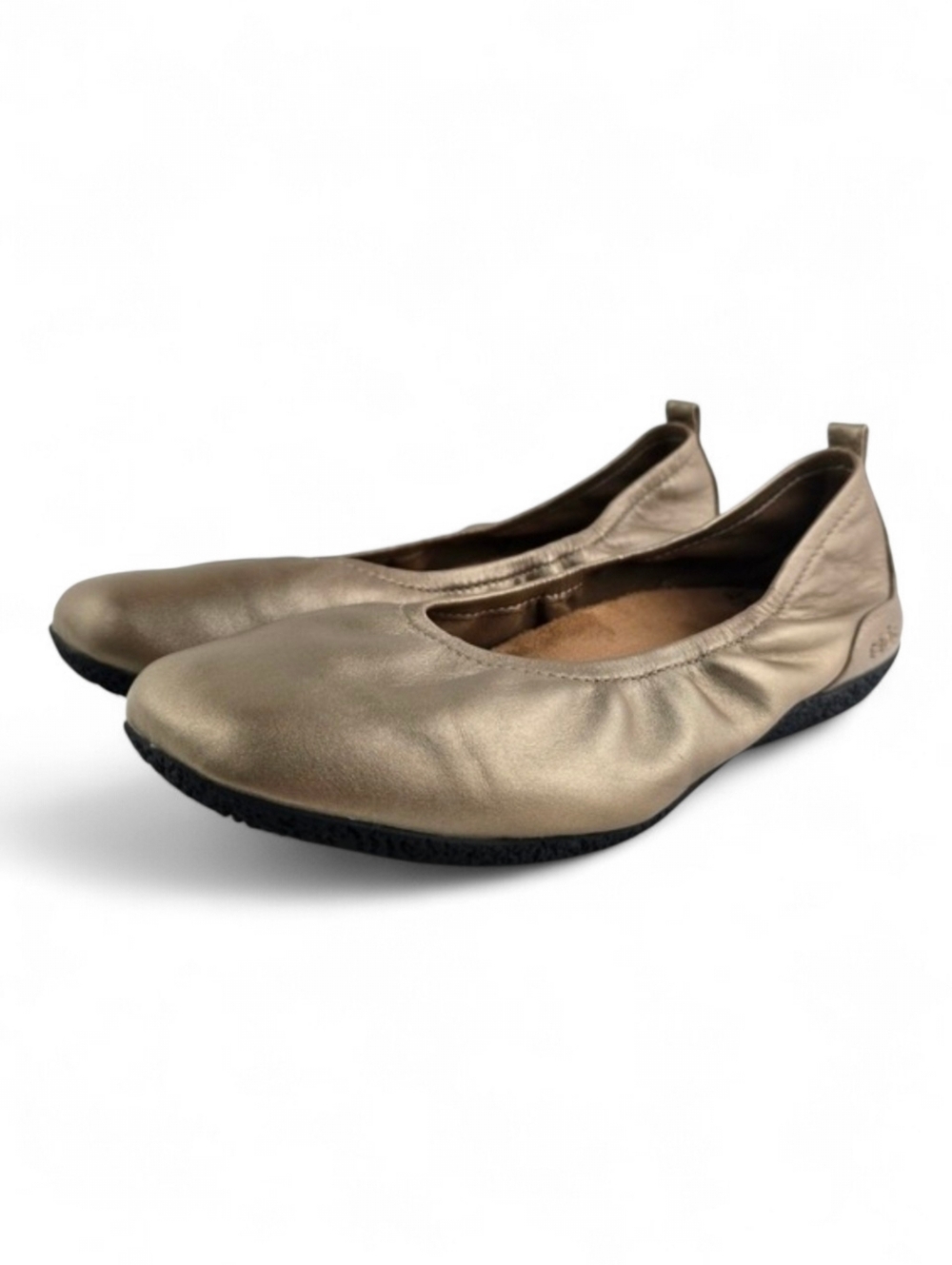 Taos Women's Chit Chat Ballet Flats Champagne Leather Arch Support Size‎ 10